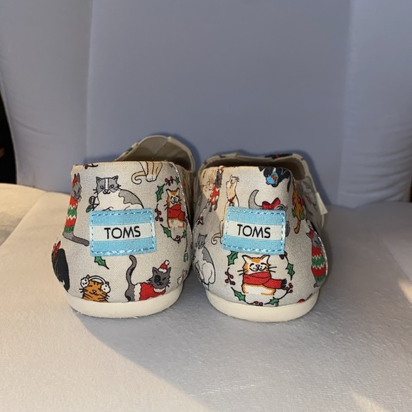 Tom's Christmas Cat Shoes size 8 - Picture 3 of 5